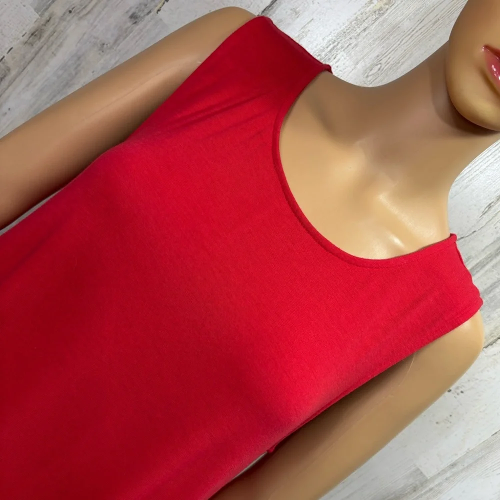 Zenana Premium‎ Sleeveless Red Tank Dress